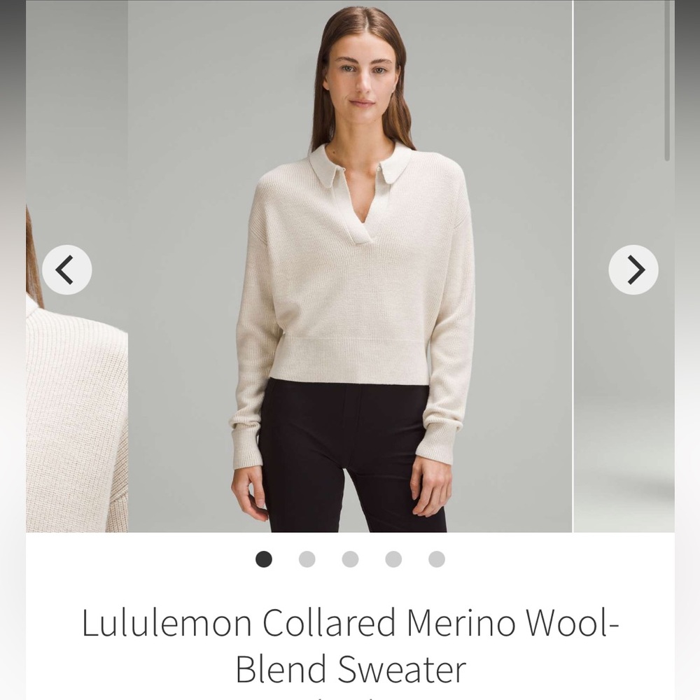 Lululemon Collared Merino Wool-Blend Sweater - L